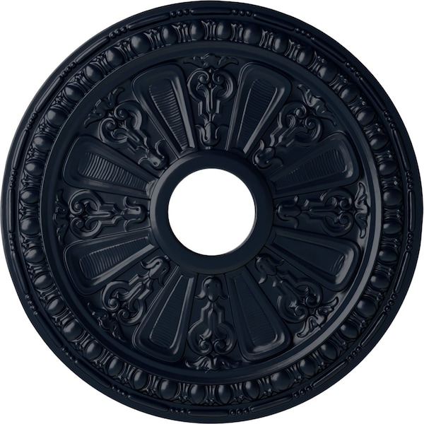 Ekena Millwork Raymond Ceiling Medallion (Fits Canopies up to 5 1/8"), 18 1/8"OD 3 5/8"ID x 1 1/8"P, Midnight Dream CM18RAMDF - main
